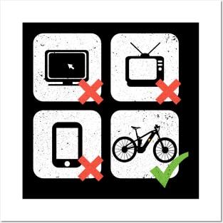 E-MTB Downhill E-Bike Mountainbike EMTB MTB Quote Posters and Art